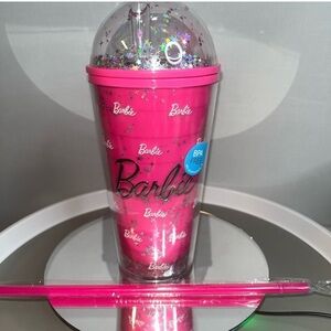 Barbie Pink Party Favor Tumbler with Straw 600ml PBA Free